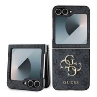 GUESS 4G kovinski ovitek za Samsung Galaxy Z Flip7 FE 5G / Flip6 5G GREY