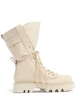 30mm Suede Combat Boots