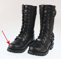 Damenschuhe Boots UNIK - Premium Leder - Schwarz - BESCHÄDIGT 37