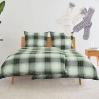s.Oliver povlečení flanelové 6128 - partnerský set 2x140x200/70x90 cm + ponožky