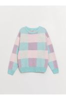 LC Waikiki Crew Neck Color Block Girls Knitwear Sweater