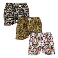 3PACK pánské trenky Styx art klasická guma vícebarevné (3A12123) M
