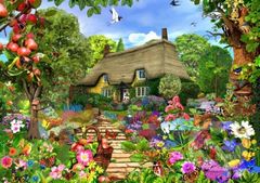 English Cottage Garden - puzzle z kategorie Umělecké