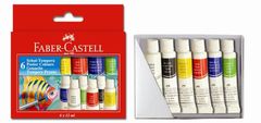 Temperové barvy v tubě 6 barevné. 12 ml. (Faber Castel - Temperové barvy)