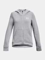 Under Armour Rival Fleece LU FZ Hoodie Sweatshirt Kinder Grau