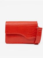 Red Women's Crossbody Bag with Crocodile Pattern Pieces Bunna - Women's