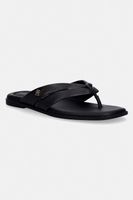 Tommy Hilfiger šľapky dámske kožené ELEVATED TOE POST LTH SANDAL