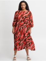 Brown-red women's patterned maxi dress Fransa - Women's