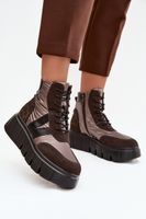 Dámské zateplené kotníkové boty na platformě Vinceza