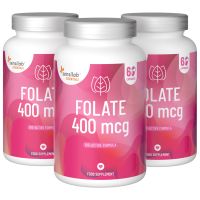 Essentials Folsäure 400 mcg hochdosiert – vegan, 180 Kapseln