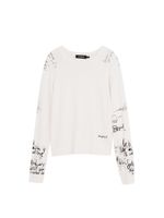 Desigual Pulover  crna / bijela