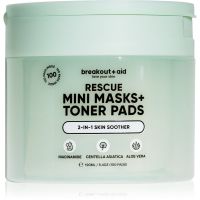 breakout + aid Mini Masks+Toner Pads Rescue toniseerivad padjad rahustava toimega 100 tk