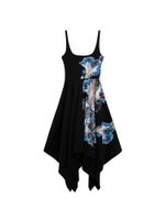 Desigual Haljina  plava / crna / bijela