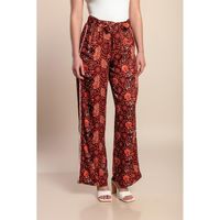 Lange Hose Mit Print, Bordeaux