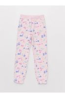 LC Waikiki Girl's Jogger Sweatpants with Elastic Waist Patterned Patterned Girl