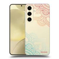 Silikónový prehľadný obal pre Samsung Galaxy S24 S921B 5G - Kvetinový vzor