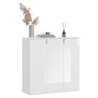 MID.YOU KOMODA, biela s vysokým leskom, 91/99/34 cm