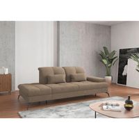 Sit & More LEŇOŠKA, textil, svetlohnedá