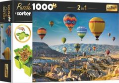 Puzzle s třídičem 2v1: Balóny nad Kapadokií - puzzle z kategorie Přírodní scenérie