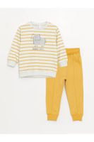 LC Waikiki Crew Neck Long Sleeve Baby Boy Sweatshirt and Trousers 2-Piece Set