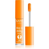 NYX Professional Makeup This is Milky Gloss Milkshakes Hydratisierendes Lipgloss mit Parfümierung Farbton 14 Mango Lassi 4 ml