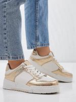 Resti Women's sporty sneakers on a thicker sole Golden Hour