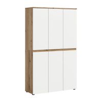 Livetastic SKRINKA NA TOPÁNKY, biela, farba duba, 105/175/37 cm