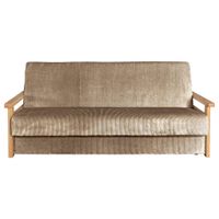 P & B ROZKLÁDACÍ POHOVKA, textil, světle hnědá