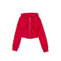 Cropp - Kratek pulover s kapuco - rdeča