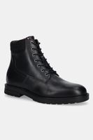 Tommy Hilfiger Kožené členkové topánky Tommy Hilfiger CLEATED HILFIGER W LTH BOOT