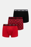 HUGO boxerky pánske s bavlnou TRUNK TR PLANET DES 3-pak