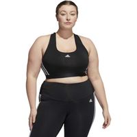 adidas PWR MS 3S PS Дамско спортно бюстие с размер plus size, черно, размер
