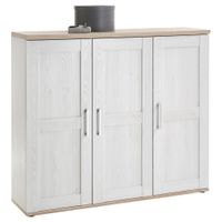 Xora SKRINKA NA TOPÁNKY, biela, dub San Remo, 139/120/38 cm