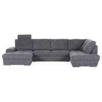 Hom`in SEDACIA SÚPRAVA, textil, tmavosivá