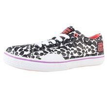 Damenschuhe VISION - Canvas LO - Schwarz / Cheetah 38,5