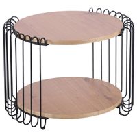 Stylife KONFERENČNÝ STOLÍK, čierna, farba duba, drevo, kov, kompozitné drevo, 60/60/48 cm