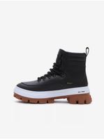 Black women's leather winter ankle boots VANS Colfax Elevate - Women's