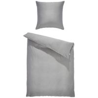 Schöner Wohnen OBOUSTRANNÉ POVLEČENÍ, satén, šedá, 135/200 cm