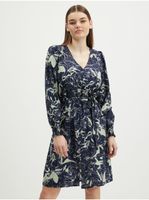 Dark blue women's patterned shirt dress VERO MODA Abbi - Women's