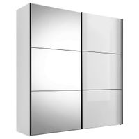 Moderano ŠAT. SKRIŇA S POSUV. DVERAMI, biela, 200/222/68 cm