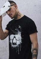 Water Color Skull Tee Black