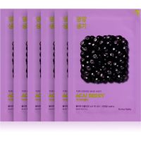 Holika Holika Pure Essence Acai Berry eksfoliacijska maska iz platna 5x20 ml