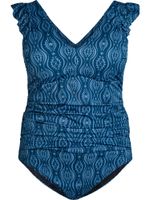 Swim by Zizzi Jednodijelni kupaći kostim 'SGABBY'  azur / crno plava