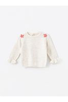 LC Waikiki Lw - Crew Neck Embroidered Baby Girl Knitwear Sweater