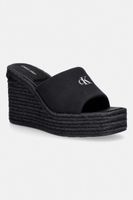 Calvin Klein papuci pentru femei WEDGE ESPAD 70 CANVAS MG