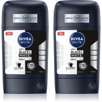 NIVEA MEN Black & White Invisible Original твердий антиперспірант вигідна упаковка