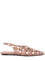 10mm Grid Slingback Flats
