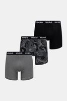 HUGO boxerky pánske bavlnené s elastanom BOXERBR TRIPLET DESIGN 3-pack