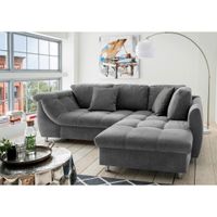 Livetastic ROZKLADACIA ROHOVÁ POHOVKA, textil, tmavosivá