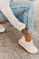 BIG STAR SHOES Női Bőr Sneakers Platformon Big Star